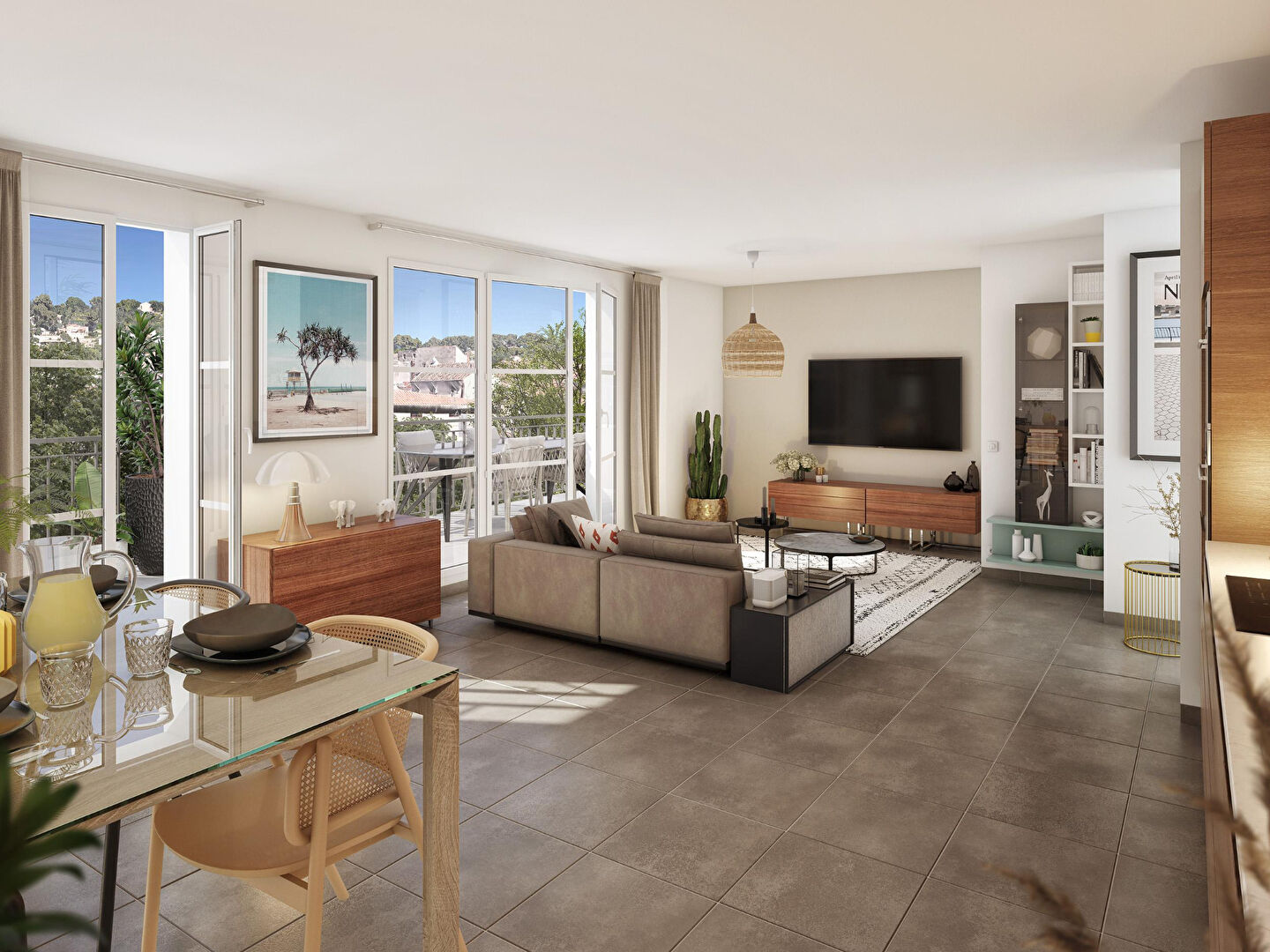 Magnifique T3 duplex avec balcons à Paris 20