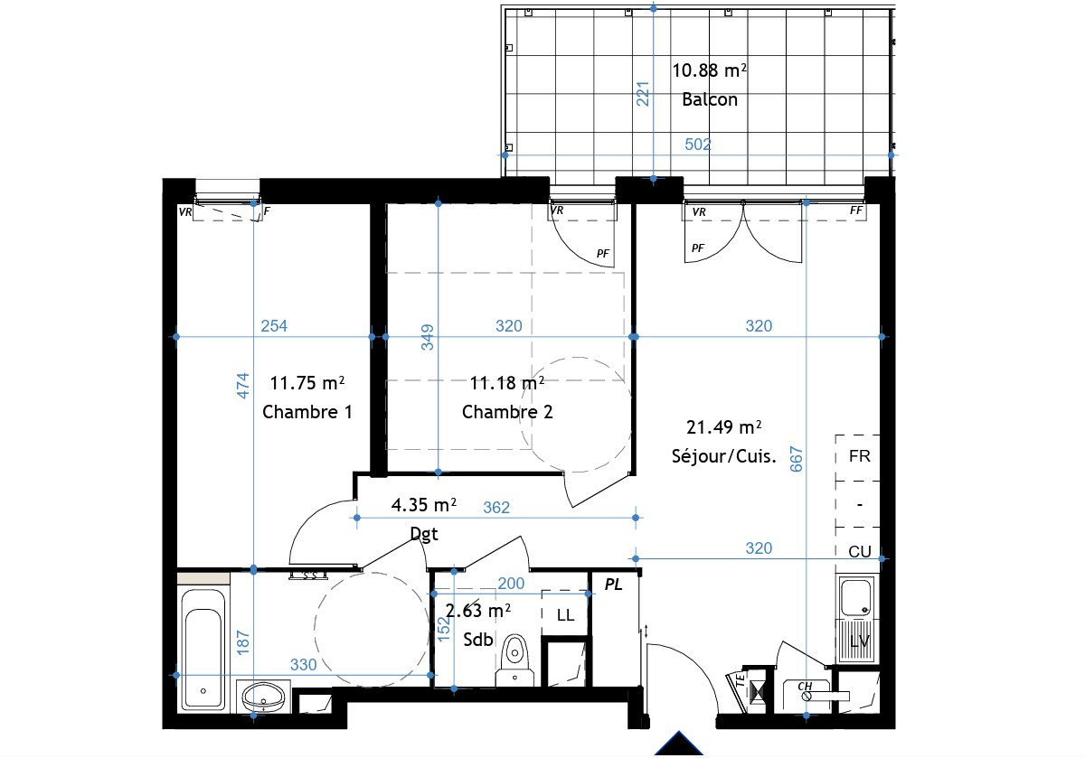 Photo Appartement 3 pièces terrasse image 4/6