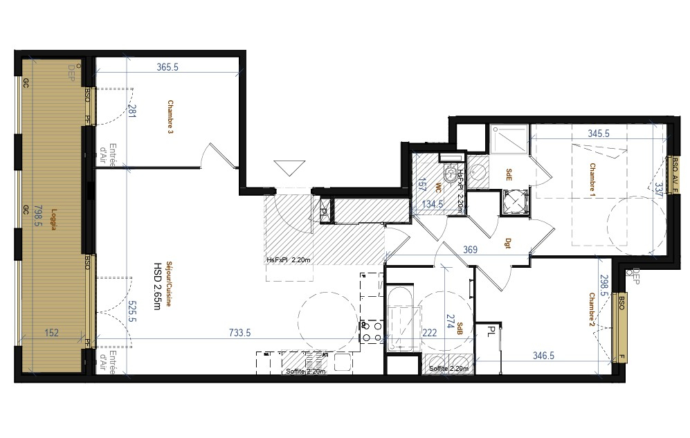 Photo Appartement 4 pièces terrasse image 5/6