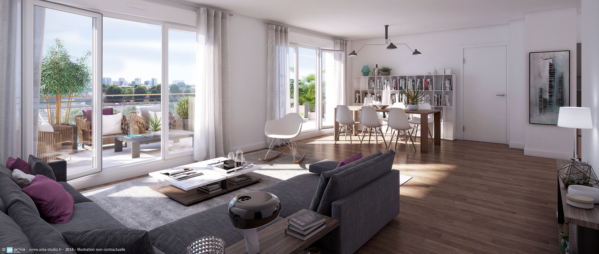 Beau T4 - Parkings, Terrasse & Balcon - Proche Tramway 13 - Saint-Germain-en-Laye