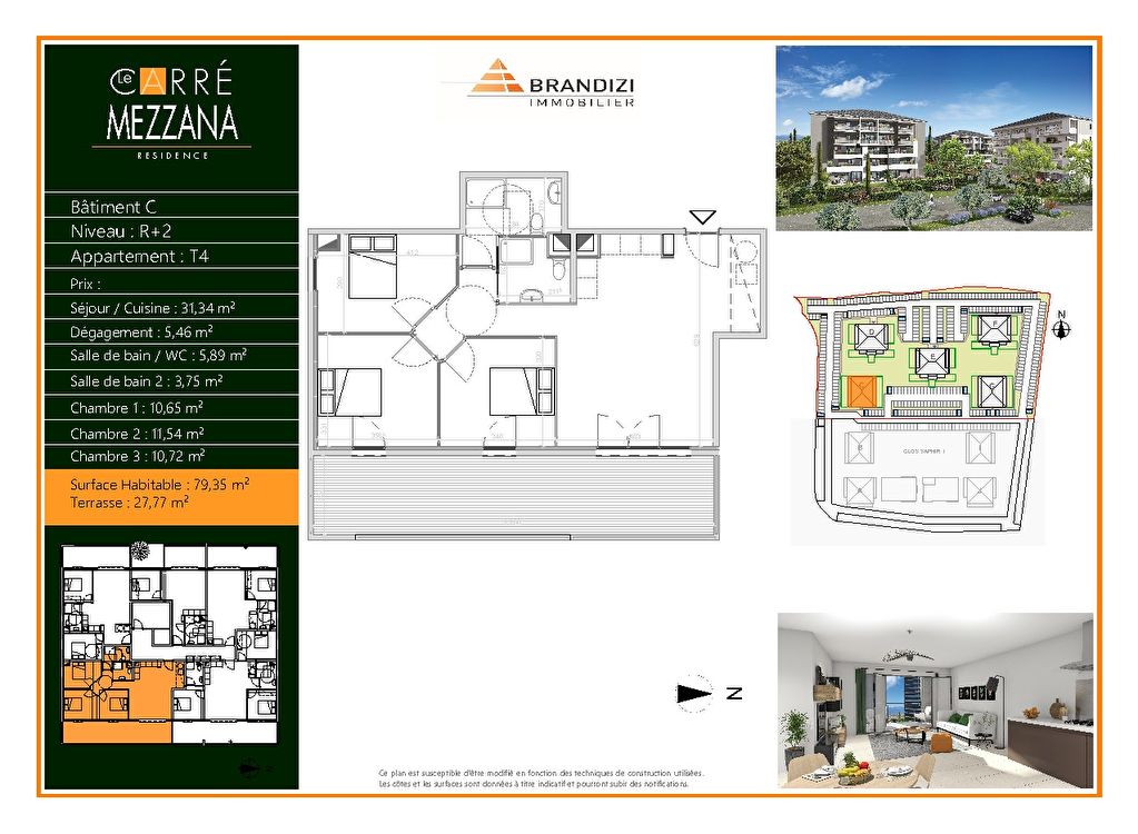 Vente Appartement de 4 pièces 79 m² - LUCCIANA 20290 | GOUR IMMOBILIER CONSEIL - AR photo1