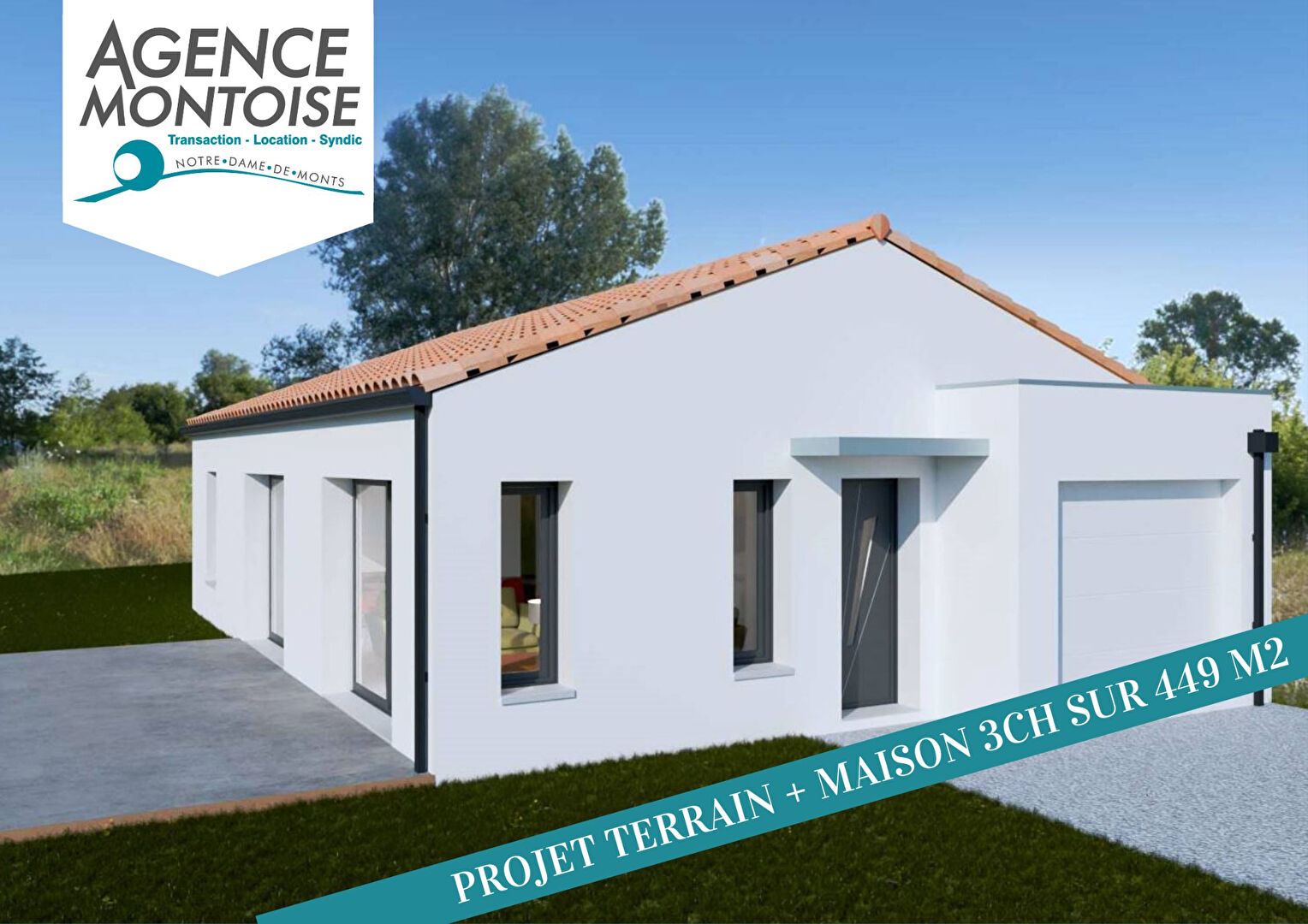 Terrain + Pavillon Notre Dame De Monts 90 m2