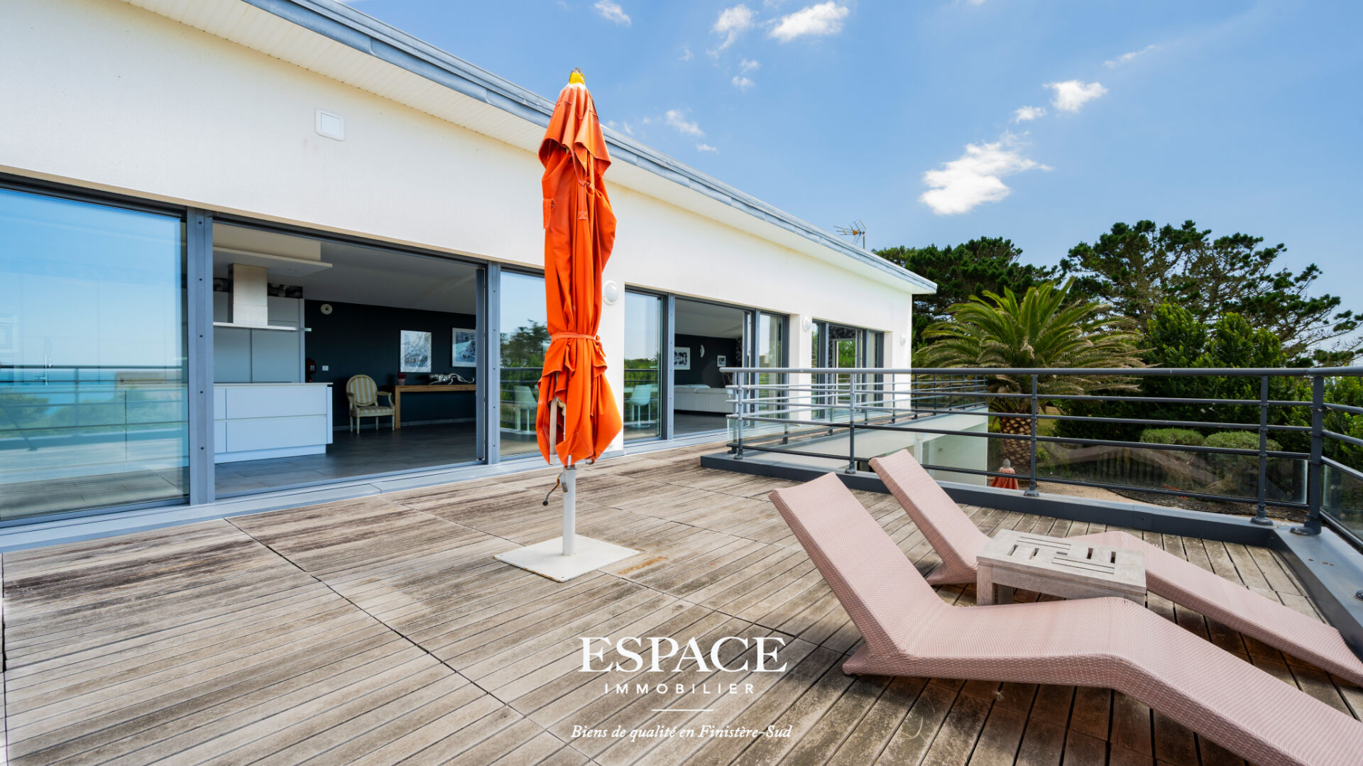 Photo Névez plages à pied - belle maison moderne avec vue mer, piscine et terrasse panoramique image 6/6