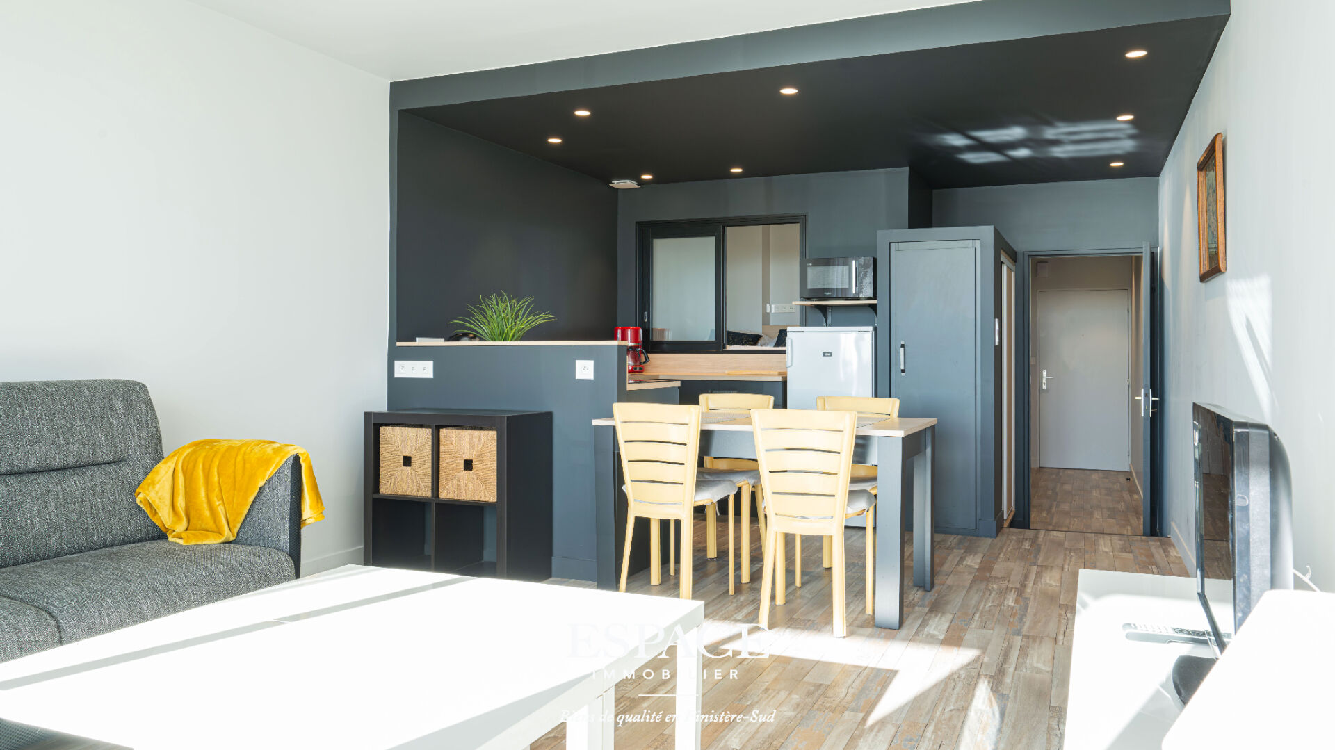 Photo Concarneau vue mer appartement contemporain 2 pièce(s) 46.47 m2 en rez de jardin image 3/6