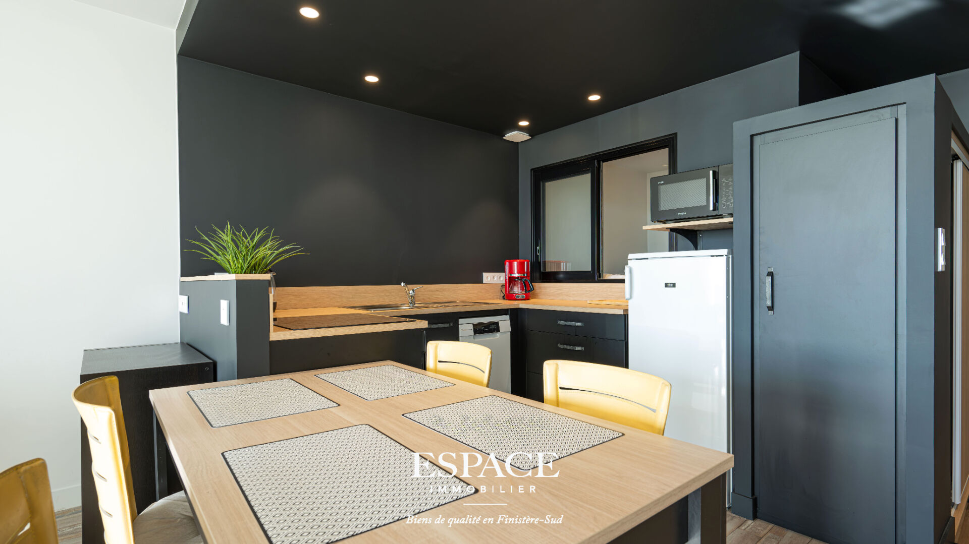 Photo Concarneau vue mer appartement contemporain 2 pièce(s) 46.47 m2 en rez de jardin image 5/6