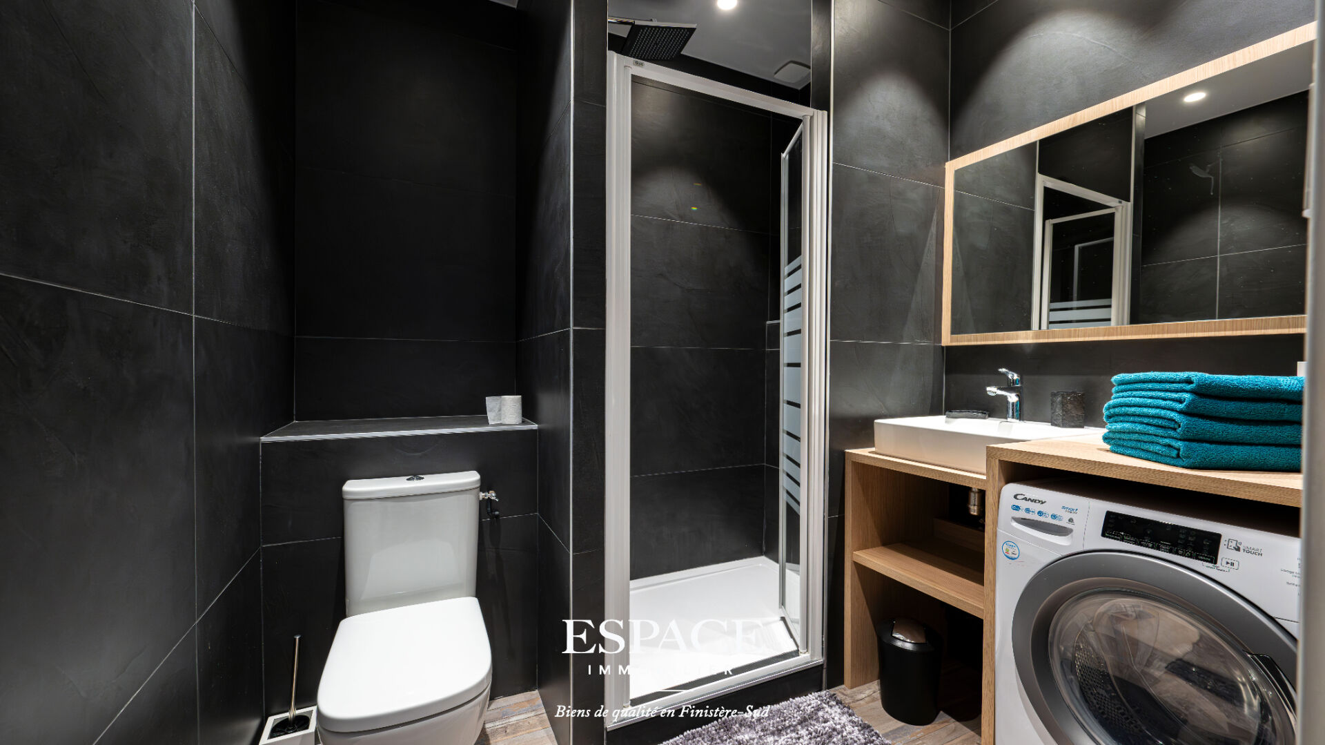 Photo Concarneau vue mer appartement contemporain 2 pièce(s) 46.47 m2 en rez de jardin image 6/6