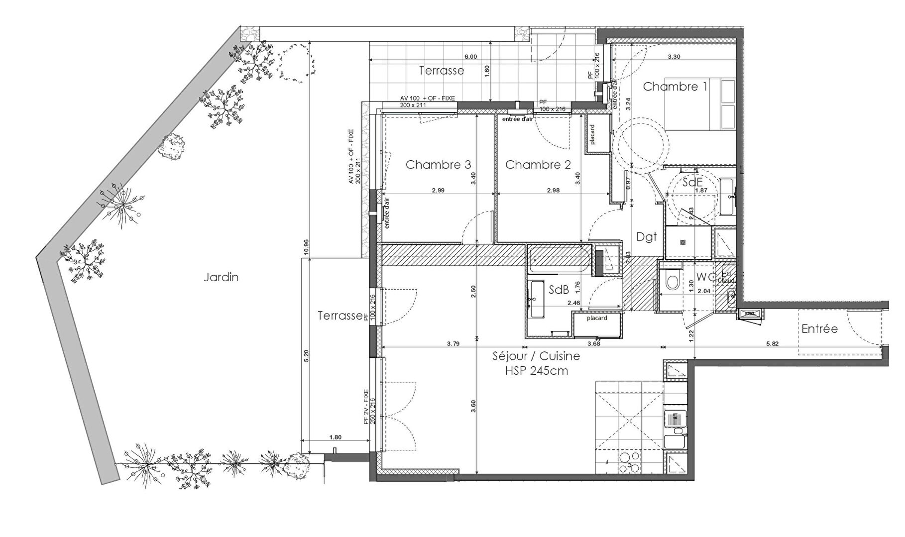 Photo SAINT MALO - ST SERVAN CENTRE -  Appartement 4 pièces 92.70m² Ouest - terrasses 19.50m² et jardin 32.50m²  stationnement image 2/3