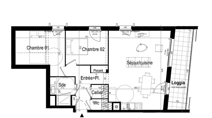 Photo DINARD  - Appartement 3 pièces - 72.88m²- 1er étage avec ascenseur - loggia de 10.45m² - garage image 2/3