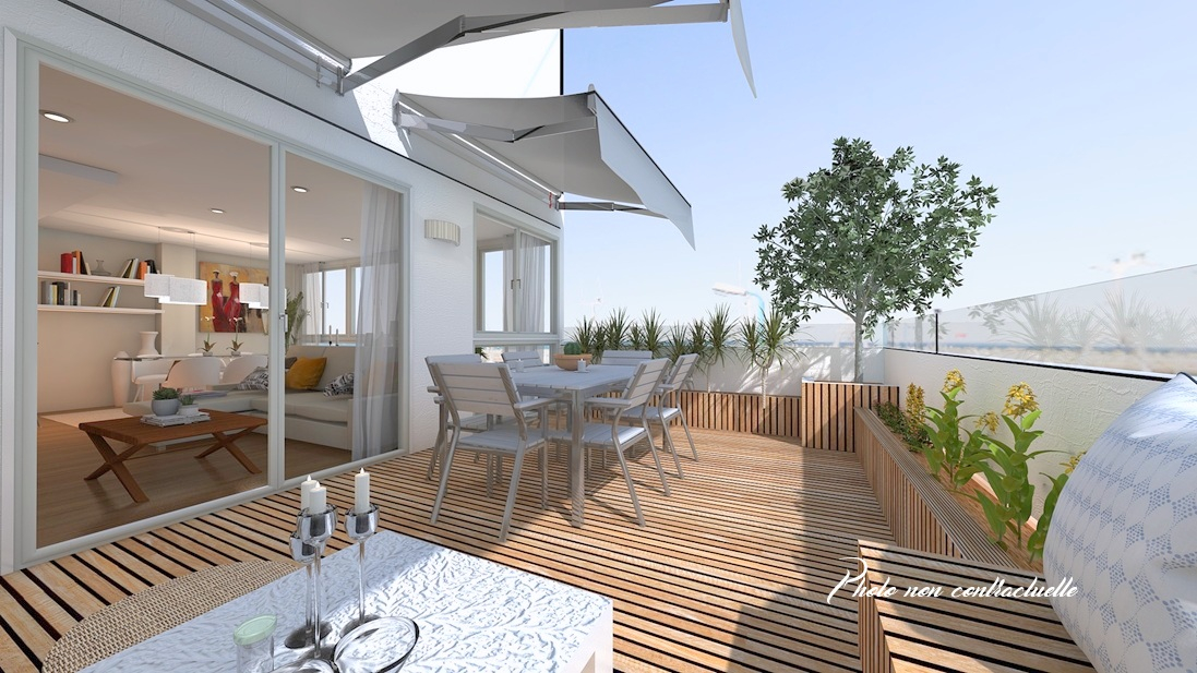 NANTES - TRIANGLE D'OR - Monselet  - Appartement 5 pièces de 139.31m²- 4ème étage- terrasse de 158.34m² - ascenseur - boxs