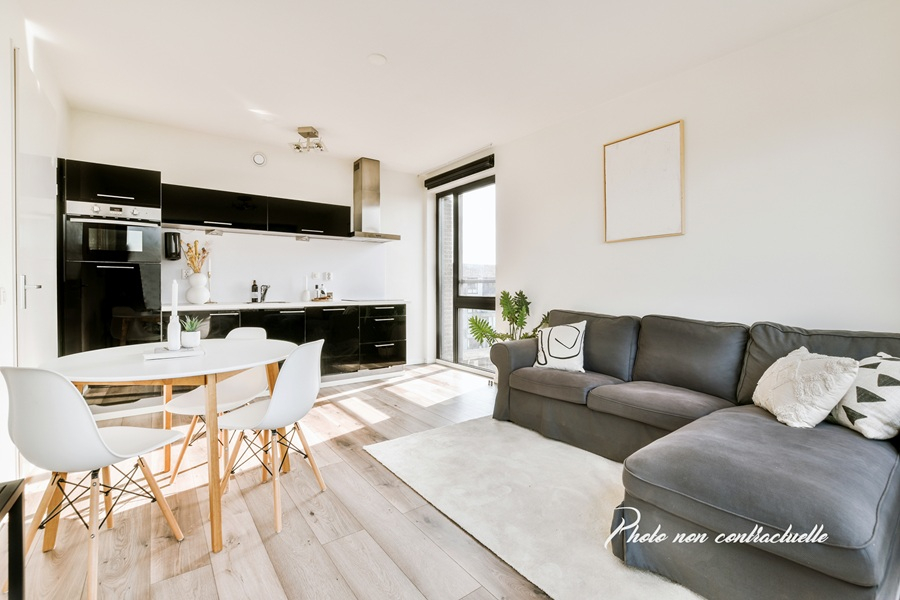 Saint Erblon - appartement 3 pièces 64.36m² - 1er étage - balcon 8.40m² - ascenseur - garage