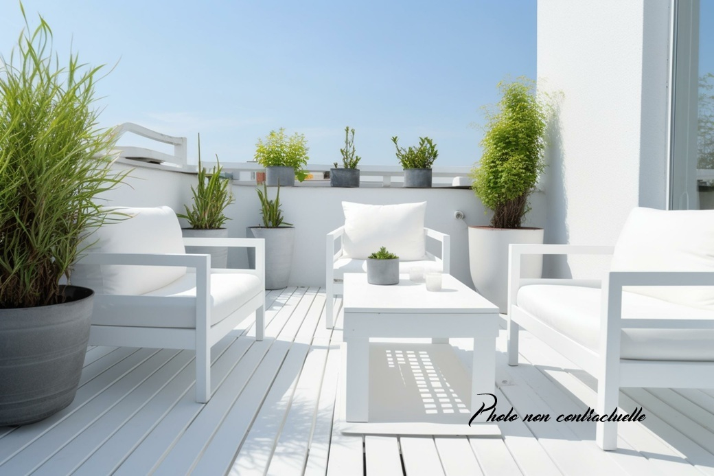 RENNES - St Hélier - Appartement 2 pièces de 37.31m² Ouest - 4eme étage - ascenseur - terrasse de 17.86m²