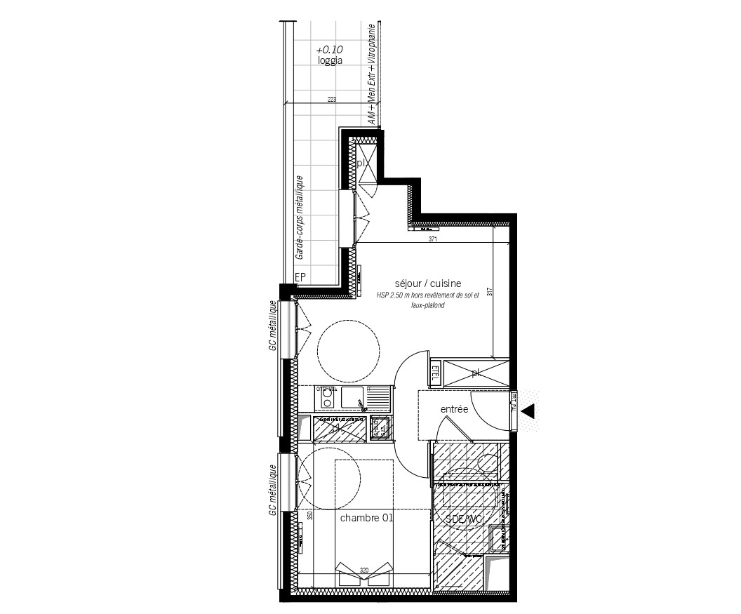 Photo SAINT MALO - Appartement 2 pièces 41.50m² Ouest - 3ème étage - ascenseur - loggia 9.40m² - stationnement image 2/3