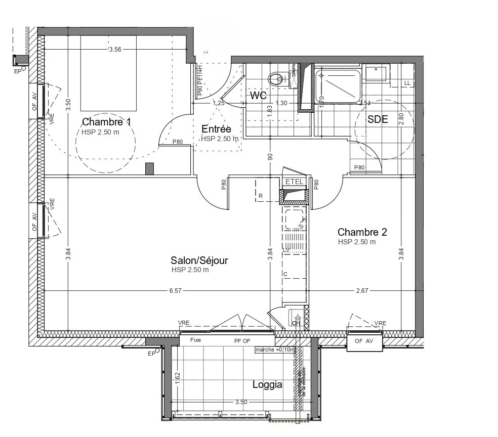 Photo PLEURTUIT - Appartement 3 pièces de 61.98m² Ouest - 1er étage - ascenseur - stationnements image 2/3