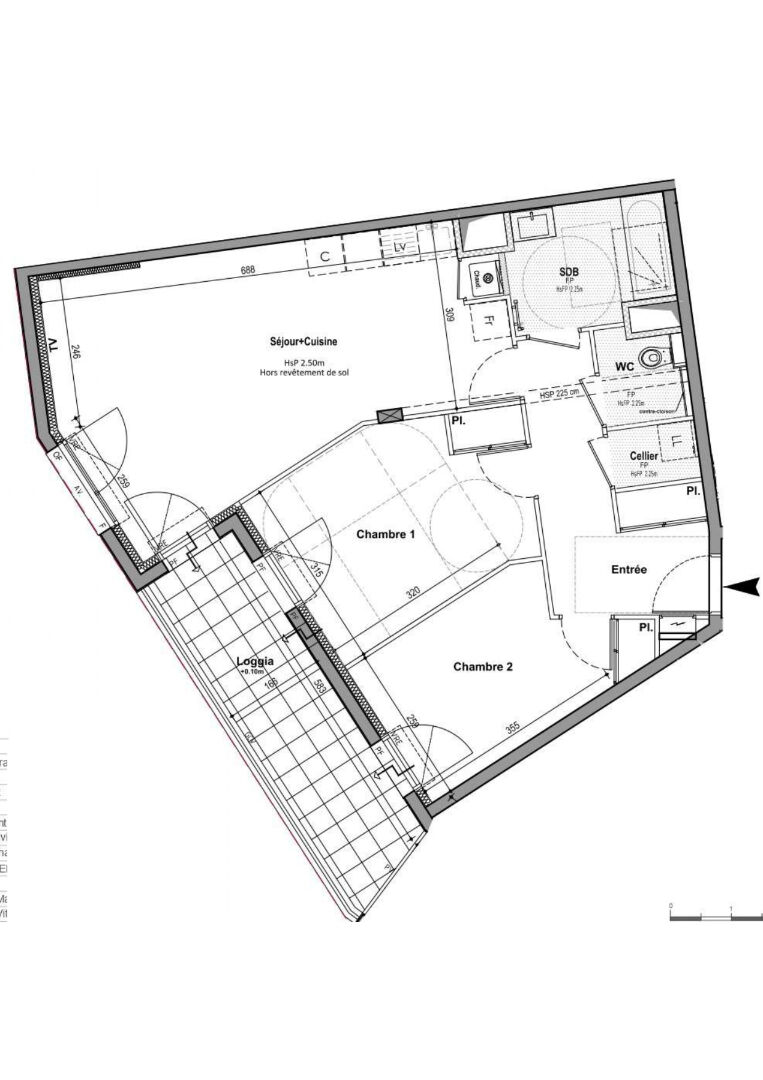 Photo THORIGNE FOUILLARD - Appartement 3 pièces Sud Ouest - 3ème étage -ascenseur - loggia - stationnements image 2/3