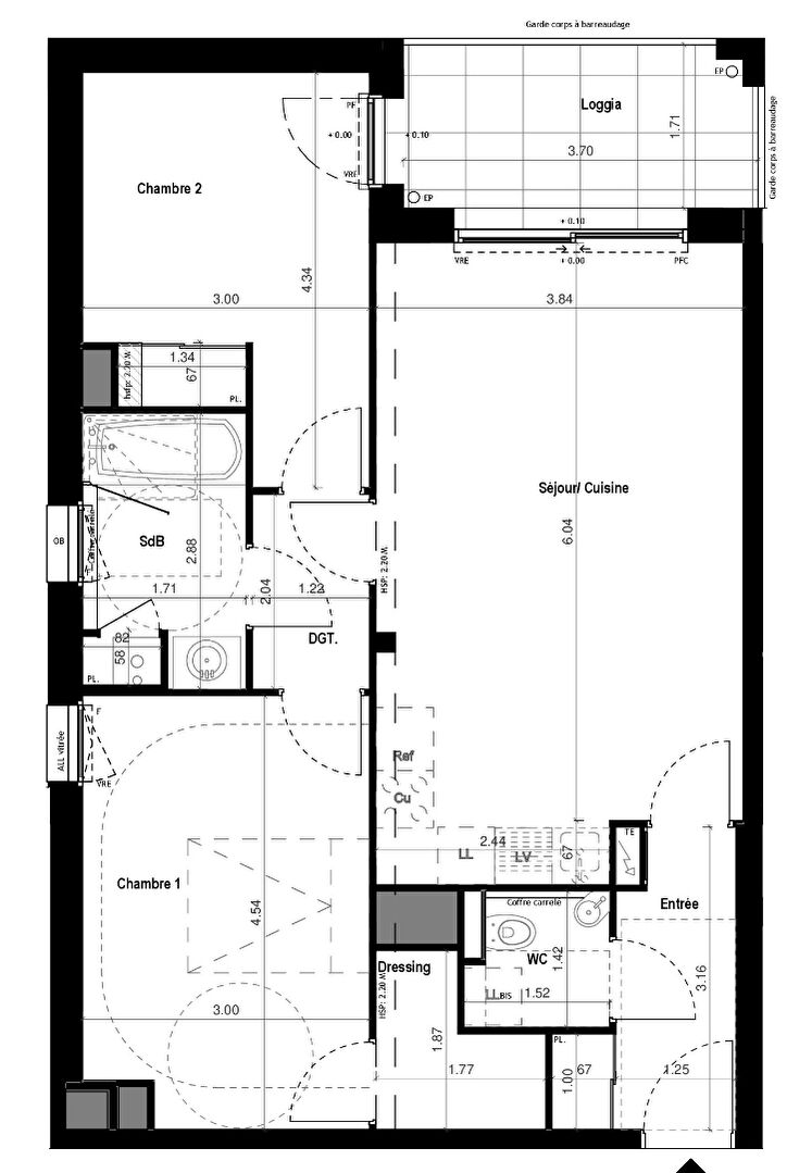 Photo VITRE - Appartement 3 pièces de 65.55m² - 2ème étage - ascenseur - loggia 6.23m² - stationnement image 2/3
