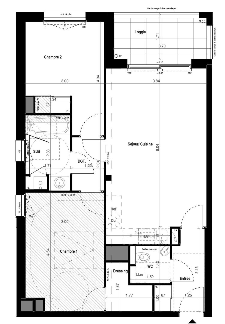 Photo VITRE - Appartement 3 pièces de 65.55m² - 3ème étage - ascenseur - loggia 6.23m² - stationnement image 2/3