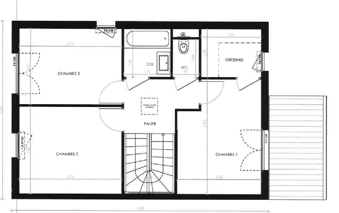 Photo LA RICHARDAIS - Maison 4 pièces 88.53m² Ouest - jardin 64.95m² - terrasse - garage image 4/5