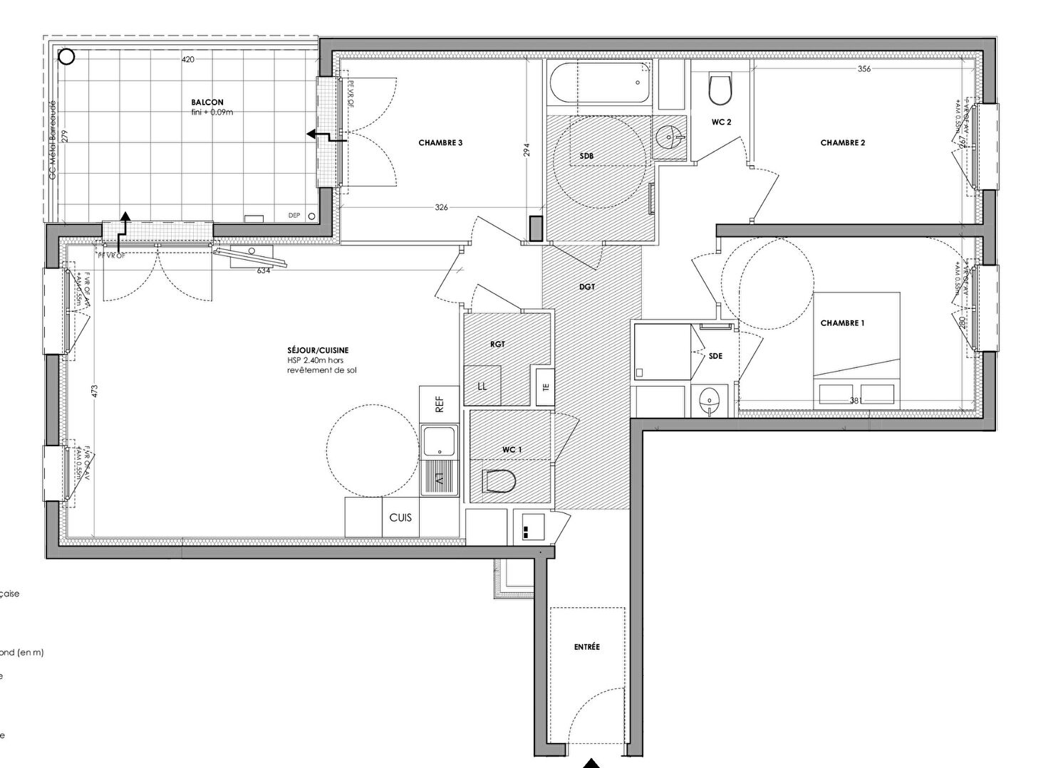 Photo CHANTEPIE - Appartement 4 pièces de 87.96m² Ouest - balcon 11.70m² - 3ème étage - ascenseur - stationnements image 2/3