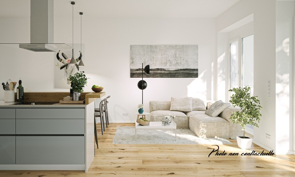 Chantepie - Appartement 2 pièces de 41.59m² - balcon de 6.15m² - 1er étage - ascenseur - stationnement