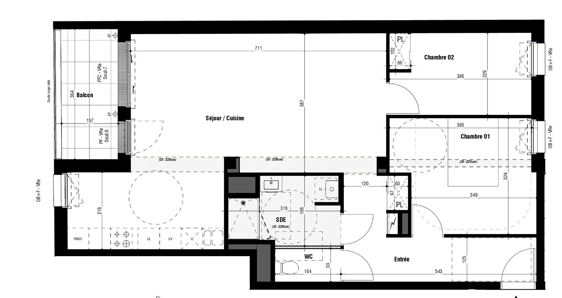Photo SAINT NAZAIRE Centre Ville - Appartement 3 pièces 74.13m² Ouest - 1er étage - balcon 5.75m² - garage image 2/3