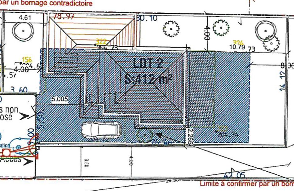 Photo CHASSIEU centre Terrain 412m² libre constructeur image 2/2
