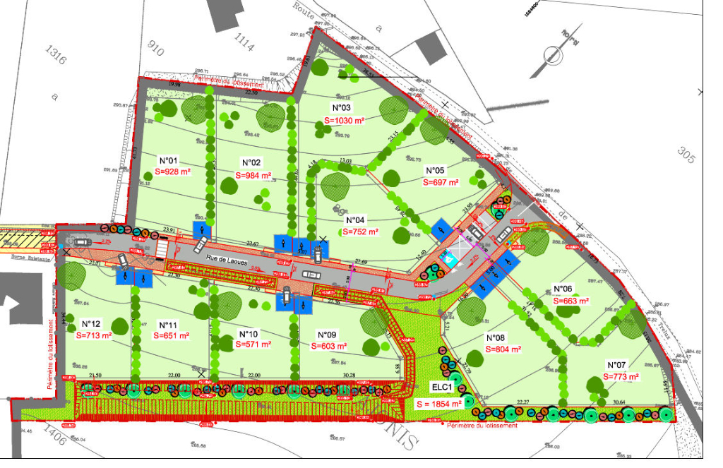 Photo GRAND TERRAIN A BATIR SUR UN ANGLE DE 603 M2 image 3/3