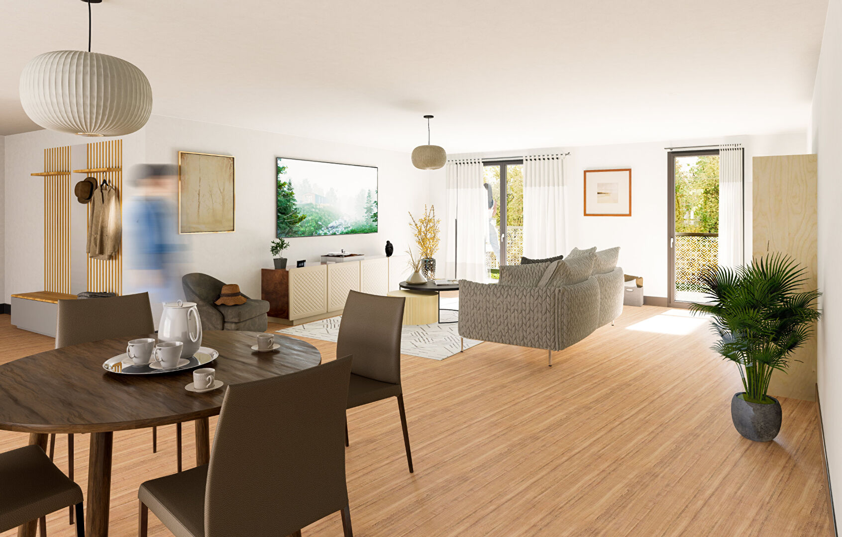 Photo Appartement NEUF Caen 1 pièce(s) 21.22 m2 avec jardin image 3/4