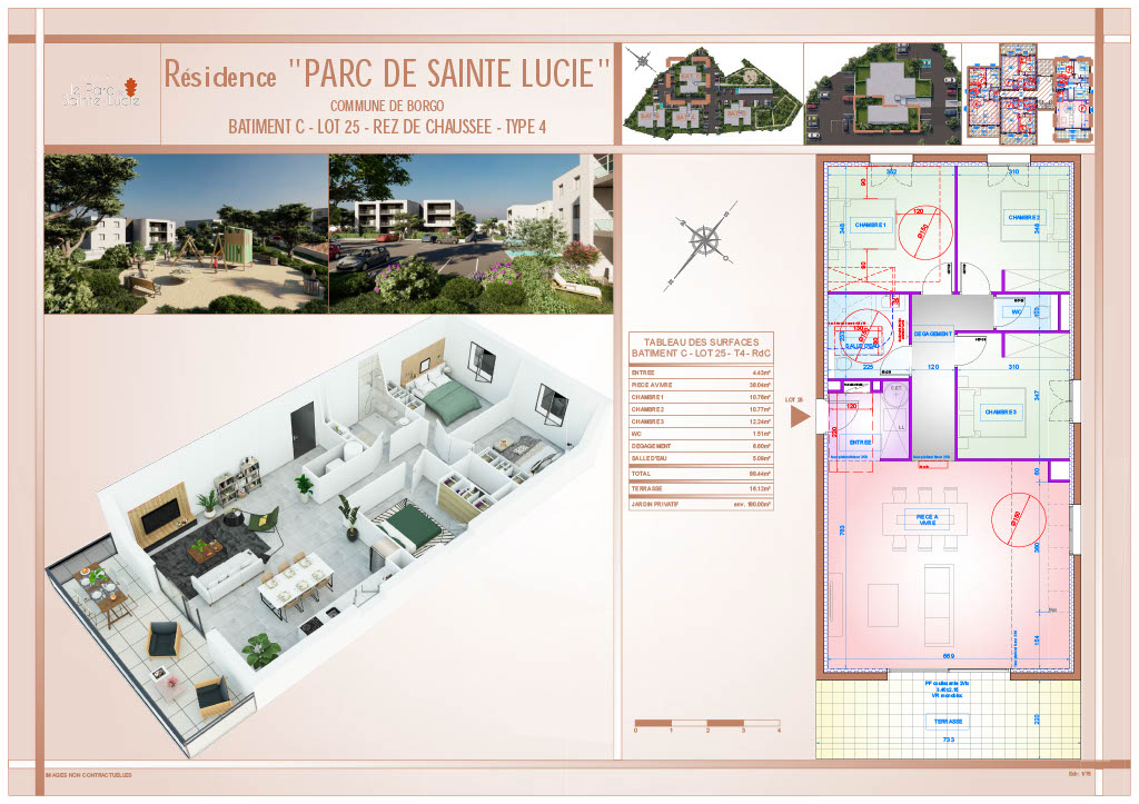 Photo Appartement F4 (89 m²) à vendre à BORGO image 3/4