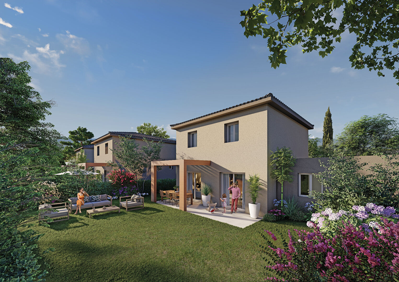 Nouveauté à vendre FOLLELI ! Promotion de 4 villas T4 neuves, jardin ,garage