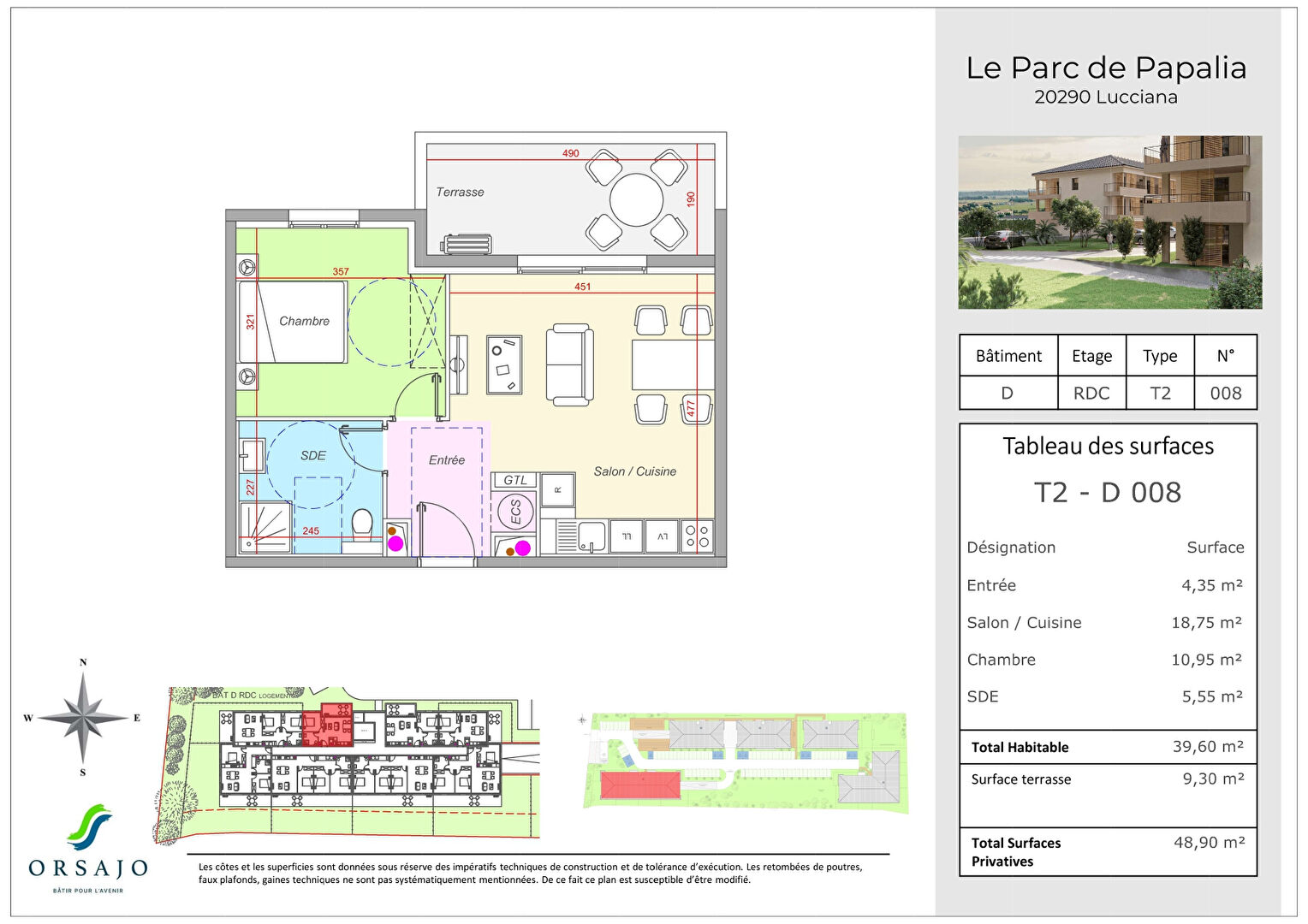 Programme Neuf - Appartements avec terrasse - Le Parc Papalia Lucciana