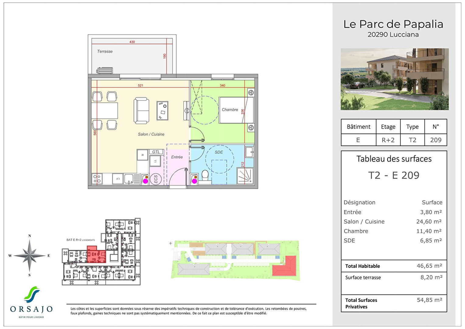 Programme Neuf - Appartements avec terrasse - Le Parc Papalia Lucciana