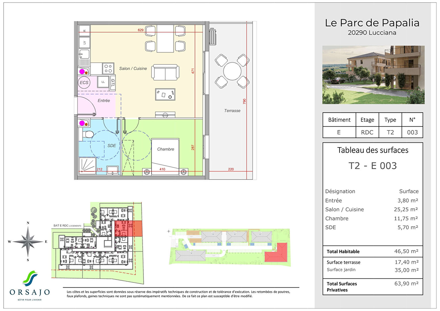 Programme Neuf - Appartements avec terrasse - Le Parc Papalia Lucciana