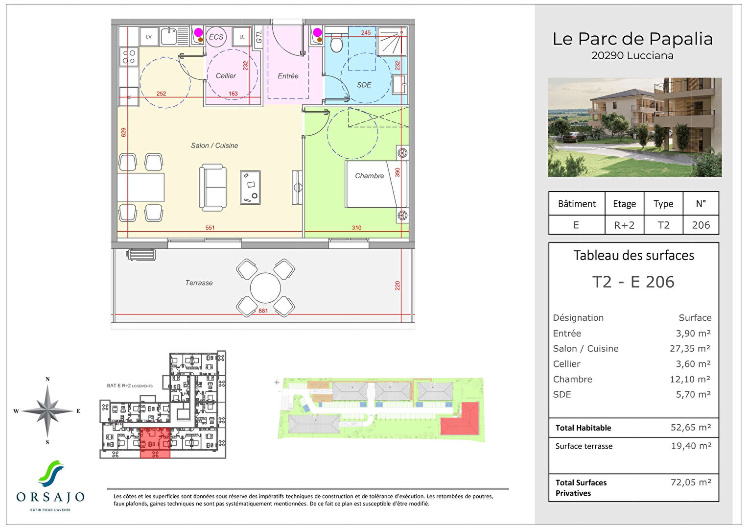 Programme Neuf - Appartements avec terrasse - Le Parc Papalia Lucciana
