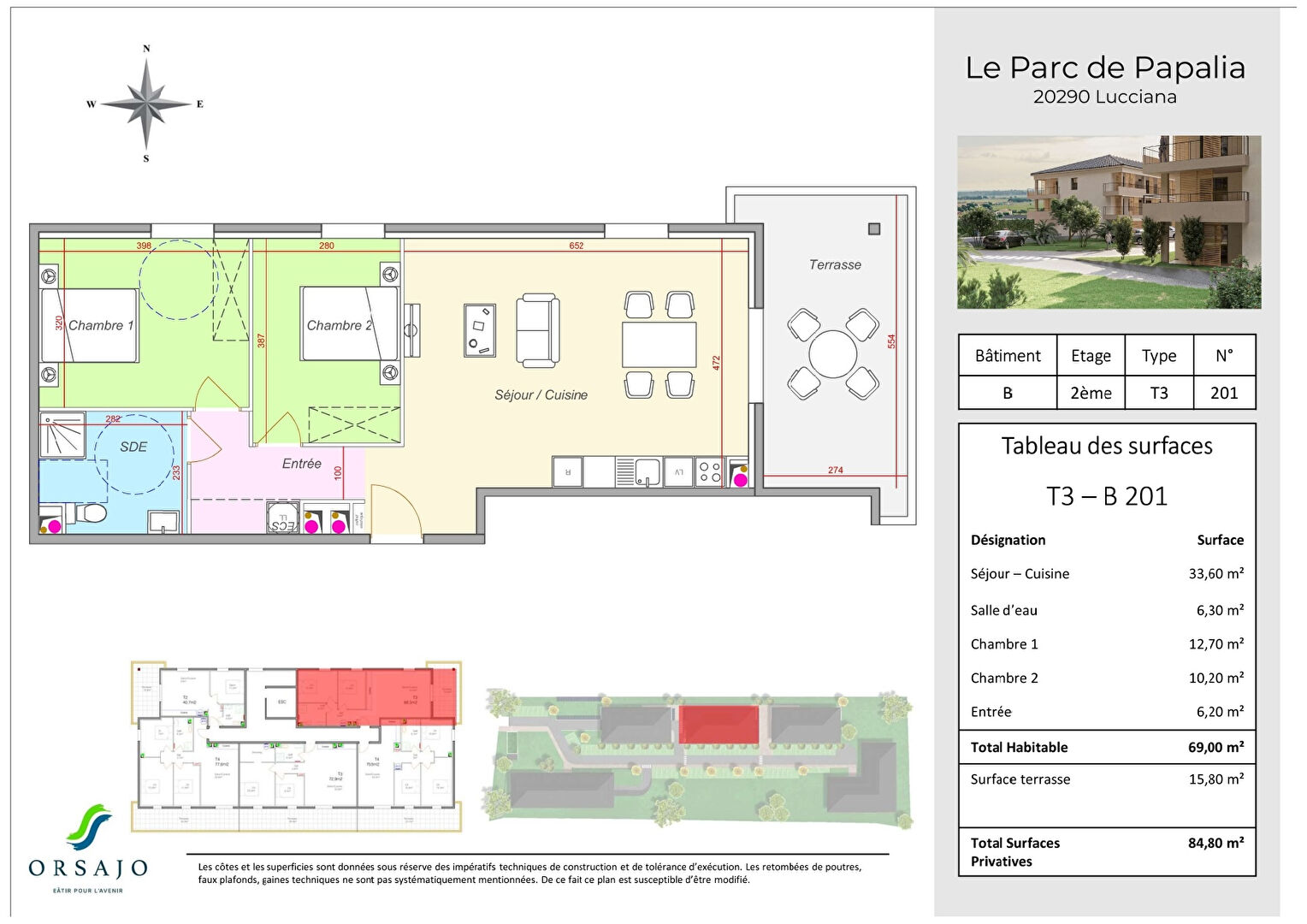 Programme Neuf - Appartements avec terrasse - Le Parc Papalia Lucciana