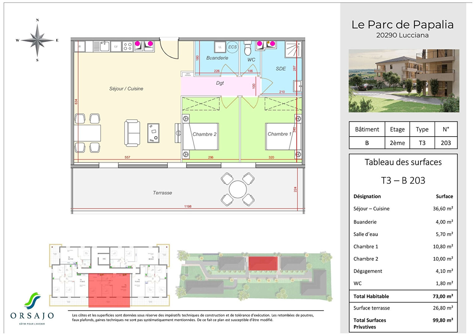 Programme Neuf - Appartements avec terrasse - Le Parc Papalia Lucciana