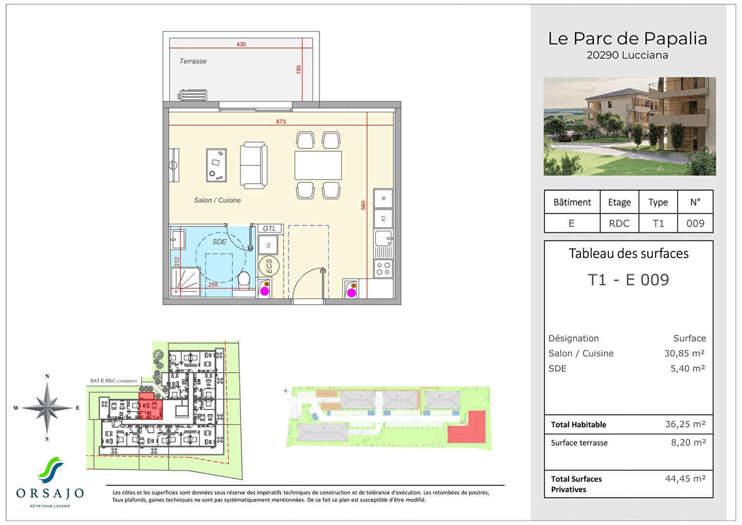 Programme Neuf - Appartements avec terrasse - Le Parc Papalia Lucciana