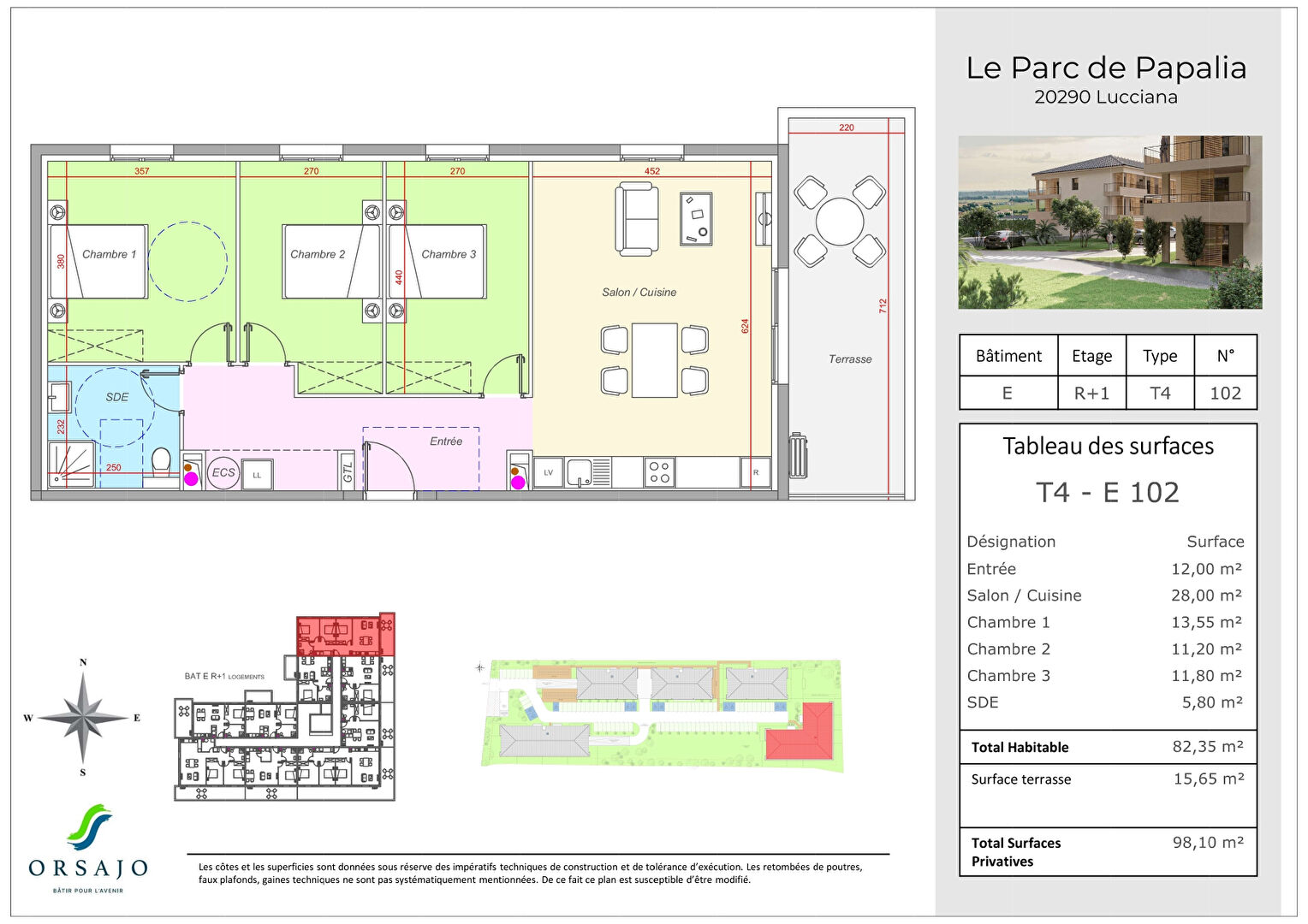 Programme Neuf - Appartements avec terrasse - Le Parc Papalia Lucciana