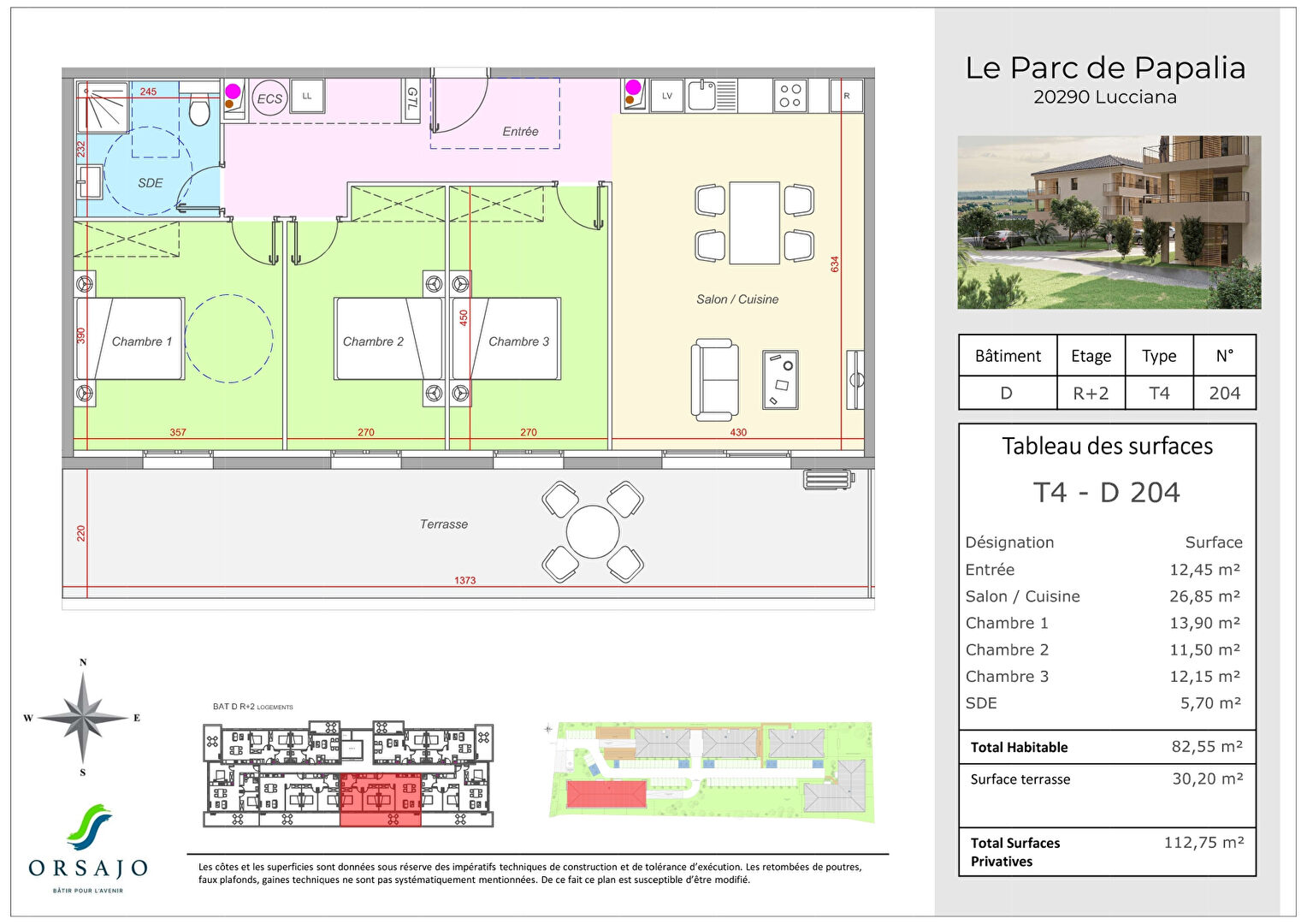 Programme Neuf - Appartements avec terrasse - Le Parc Papalia Lucciana