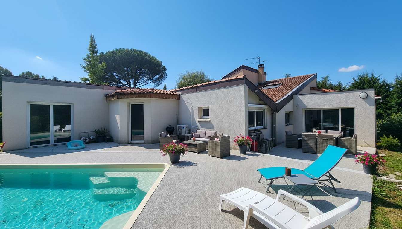 Maison 6 pièces avec garage et piscine