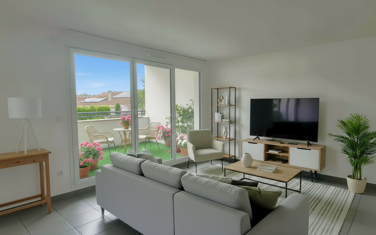 Photo T2 avec terrasse et parking image 2/6