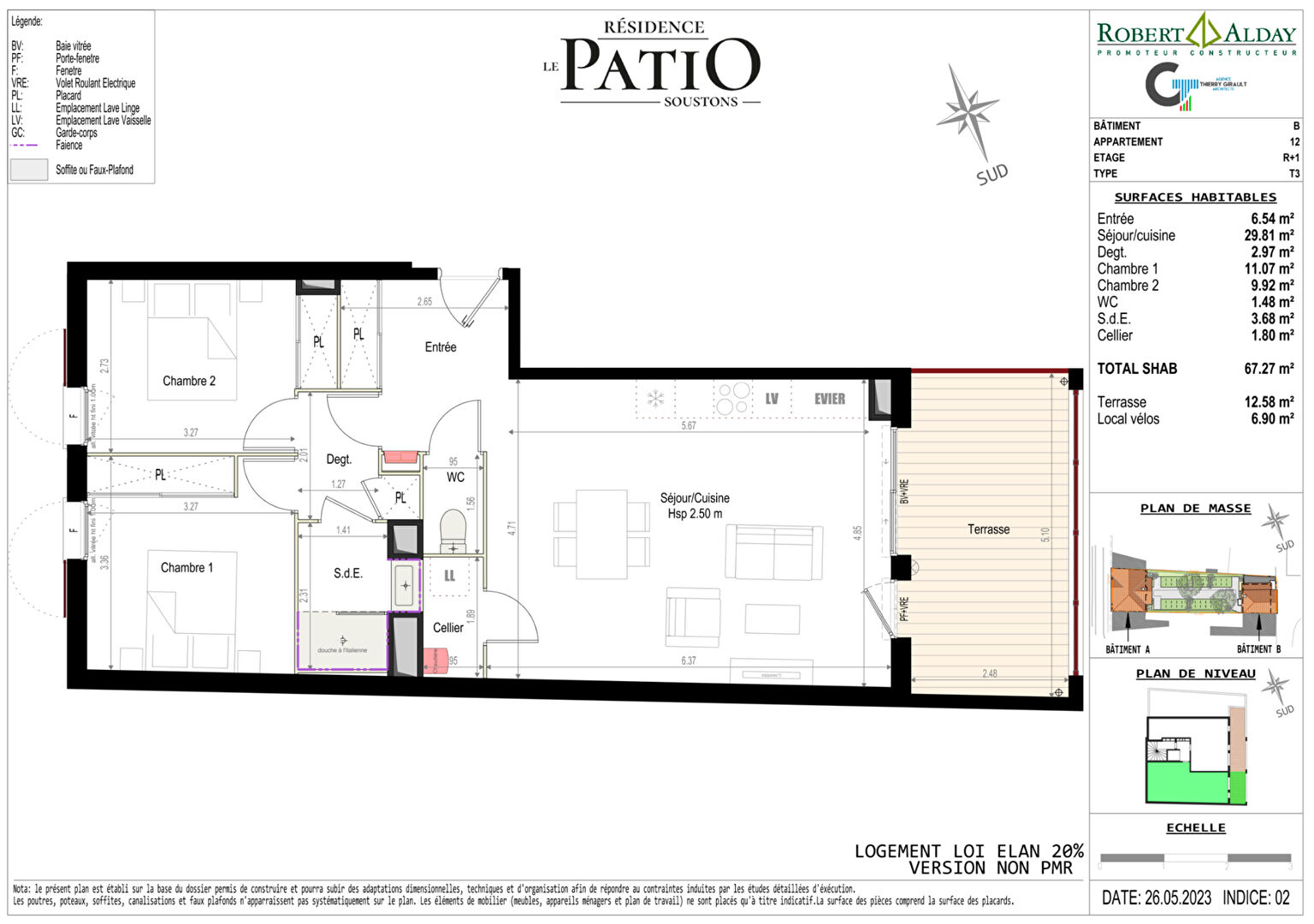 Photo Appartement NEUF Soustons 3 pièce(s) 67,06m2 image 3/3