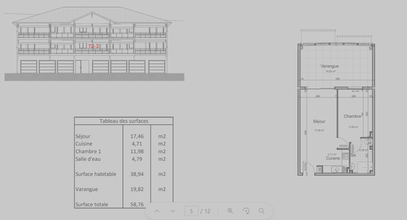 Photo Programme neuf Les Trois Ilets 2 pièce(s) 58.76 m2 image 2/4