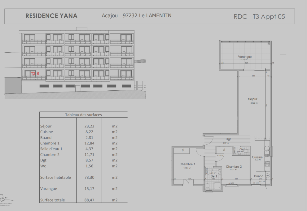 Photo Programme neuf Le Lamentin 3 pièce(s) 88 m2 image 4/4