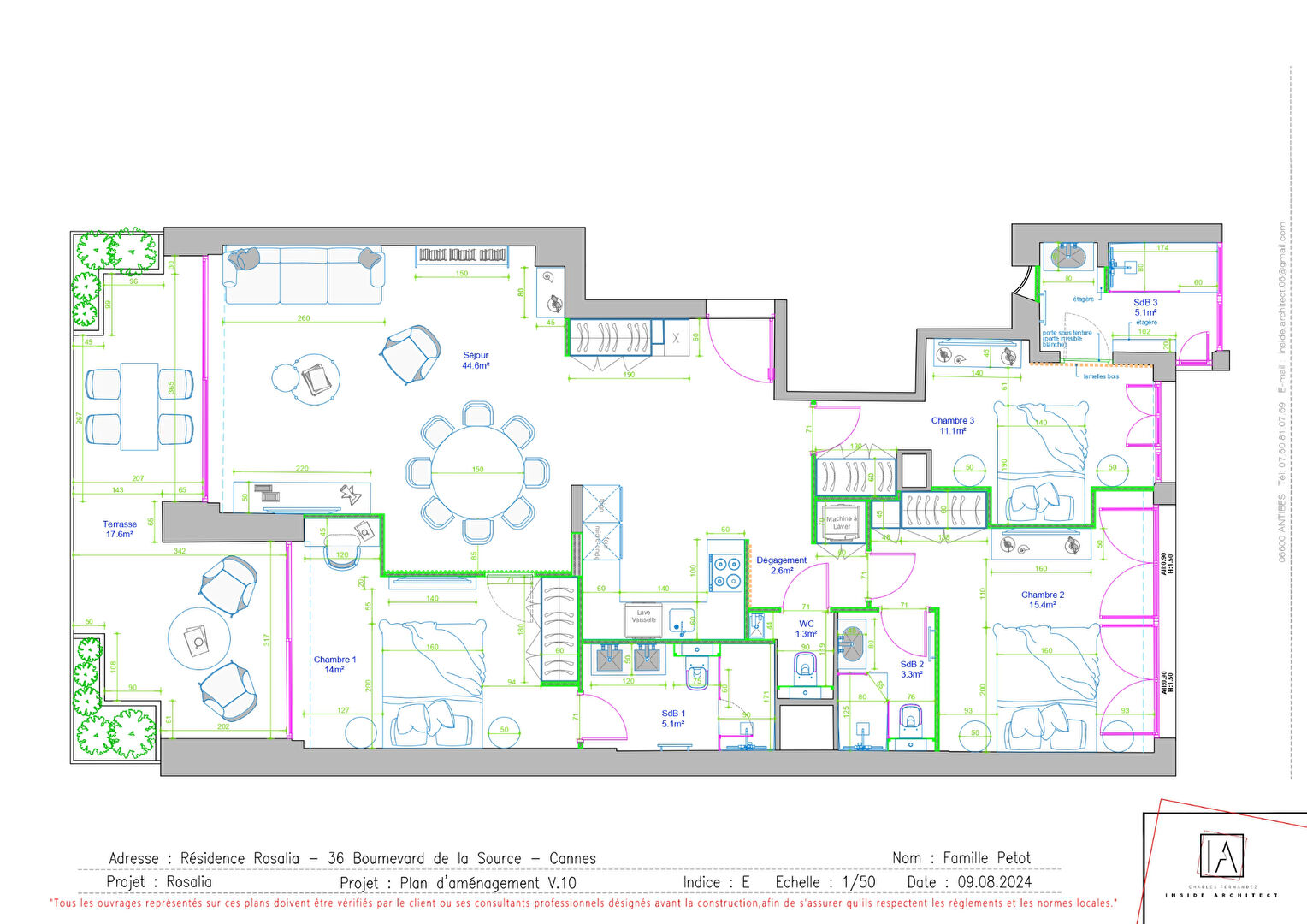 Photo APPARTEMENT 4P - CANNES PALM BEACH - VUE MER - TERRASSE image 6/6