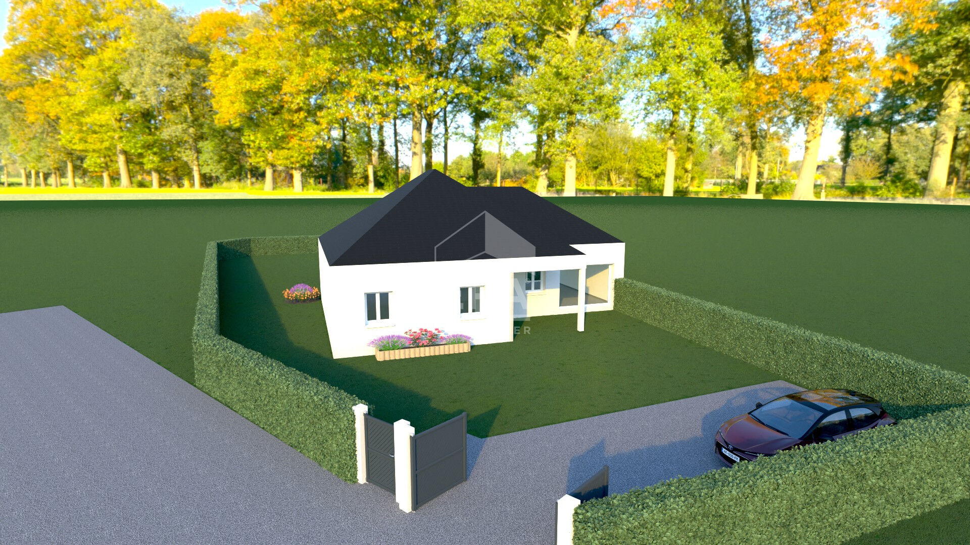 Terrain constructible / 887m2 / 45 000 euros / CHATEAU LANDON