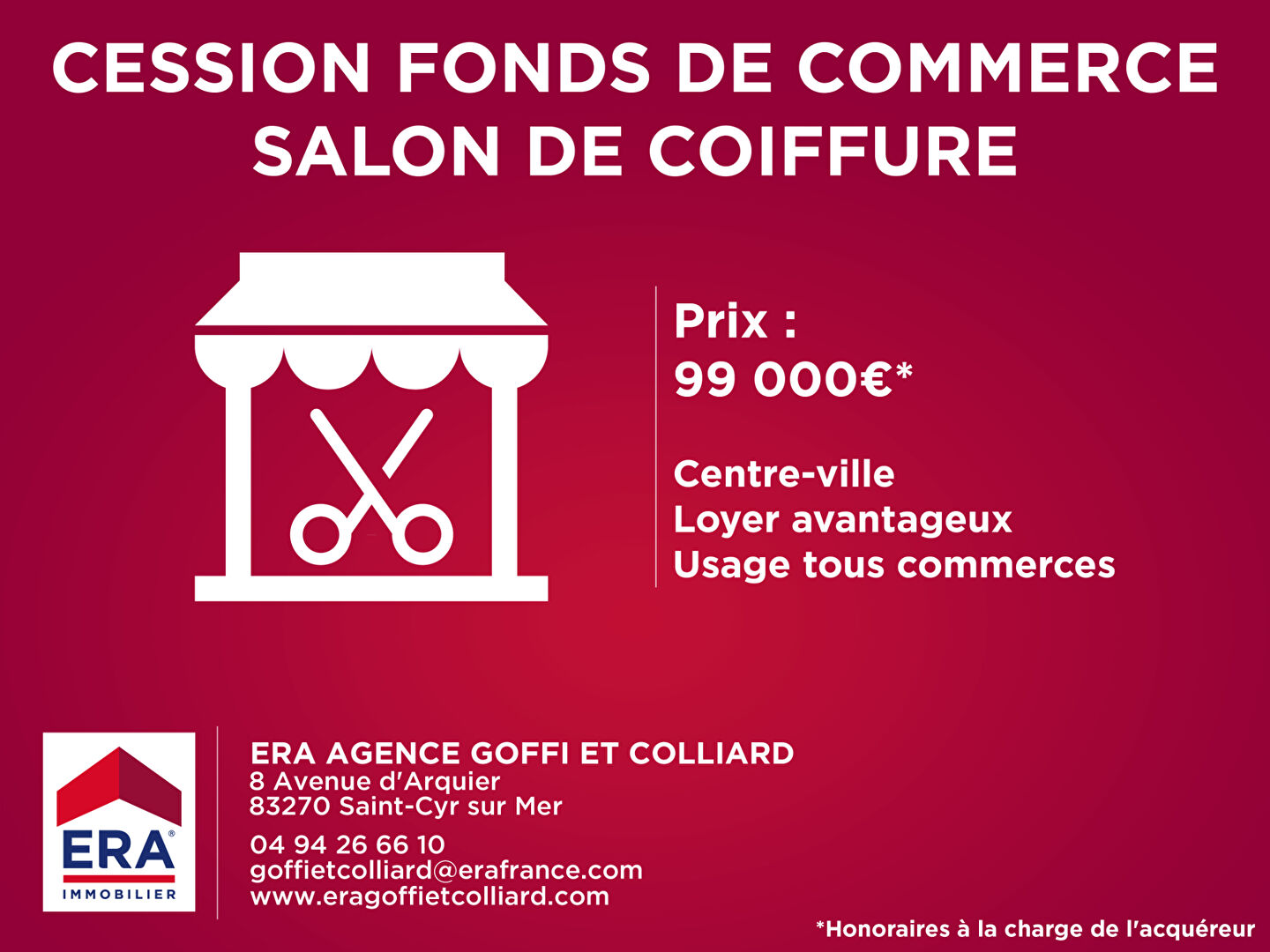 Fonds de commerce - Salon de Coiffure Saint Cyr Sur Mer