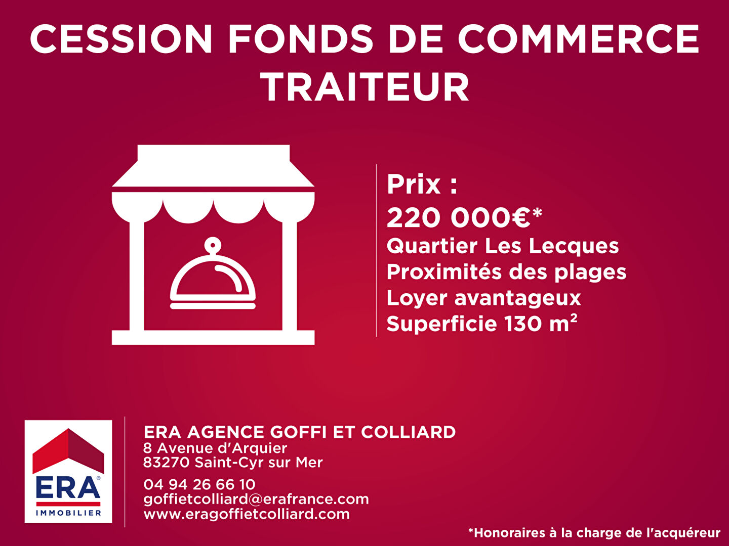 Fonds de commerce Saint Cyr Sur Mer 130 m2