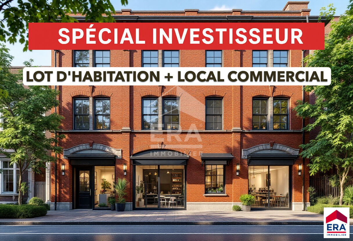 Ensemble immobilier récent - 4 lots (habitation + local commercial) - Parking - Roubaix - Forte rentabilité