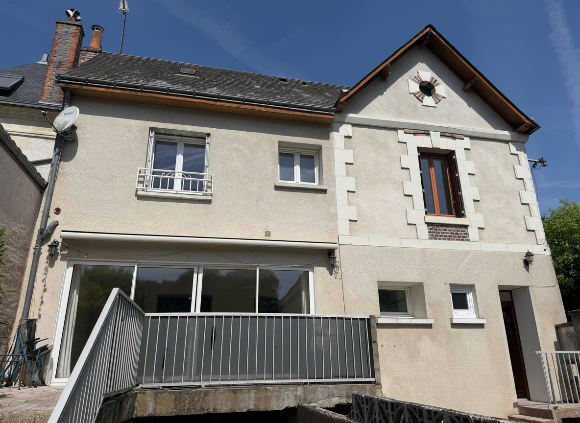 CHANÇAY - Ensemble immobilier rare : deux maisons + dépendance + terrain