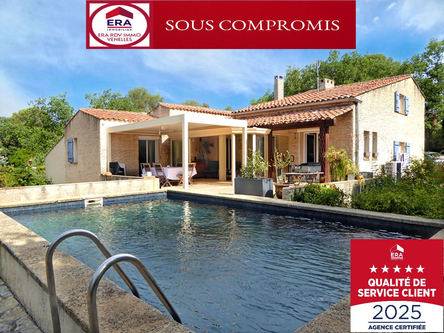 Maison Venelles 5 pièces 122 m2 sur parcelle de 2585m2 avec piscine